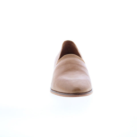 Diba True Nine Pin 11222 Womens Brown Leather Slip On Loafer Flats Shoes