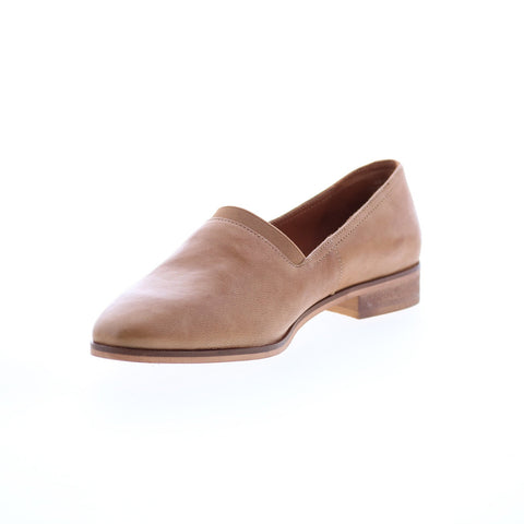 Diba True Nine Pin 11222 Womens Brown Leather Slip On Loafer Flats Shoes