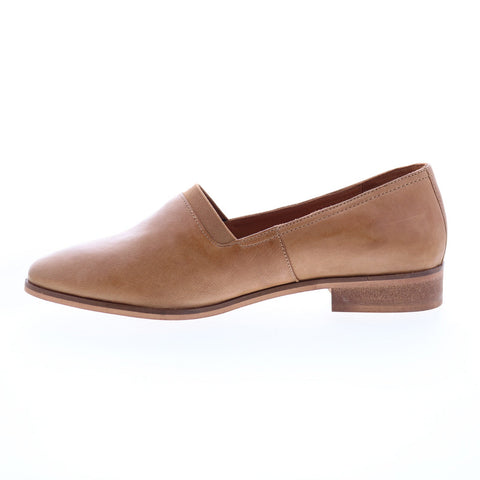Diba True Nine Pin 11222 Womens Brown Leather Slip On Loafer Flats Shoes