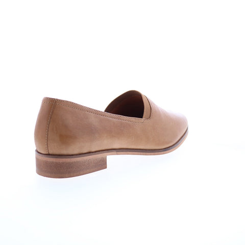 Diba True Nine Pin 11222 Womens Brown Leather Slip On Loafer Flats Shoes