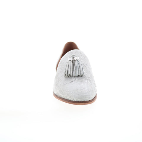 Diba True Neat Freak 11225 Womens White Leather Slip On Loafer Flats Shoes