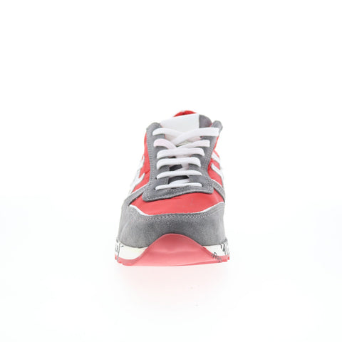 Divine Follie Premium 11671 Mens Red Suede Lace Up Lifestyle Sneakers Shoes