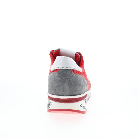 Divine Follie Premium 11671 Mens Red Suede Lace Up Lifestyle Sneakers Shoes