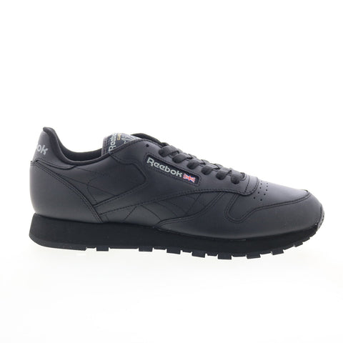 Reebok Classic Leather 116 Mens Black Leather Lifestyle Sneakers Shoes