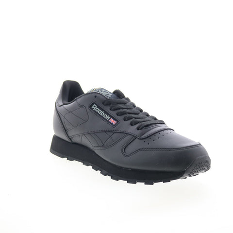 Reebok Classic Leather 116 Mens Black Leather Lifestyle Sneakers Shoes