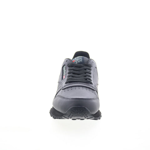 Reebok Classic Leather 116 Mens Black Leather Lifestyle Sneakers Shoes