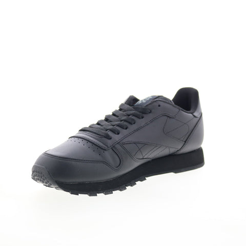 Reebok Classic Leather 116 Mens Black Leather Lifestyle Sneakers Shoes