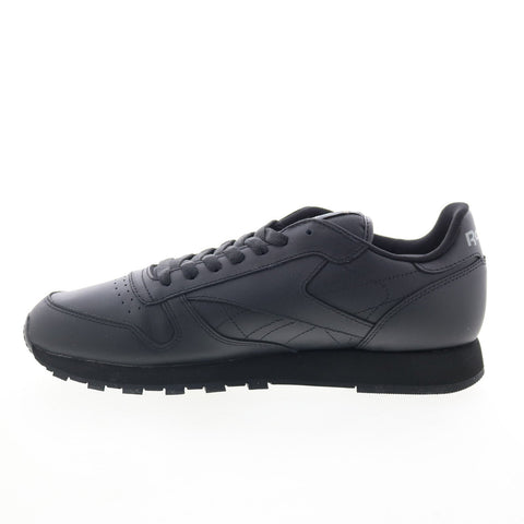 Reebok Classic Leather 116 Mens Black Leather Lifestyle Sneakers Shoes