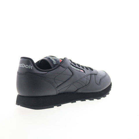 Reebok Classic Leather 116 Mens Black Leather Lifestyle Sneakers Shoes