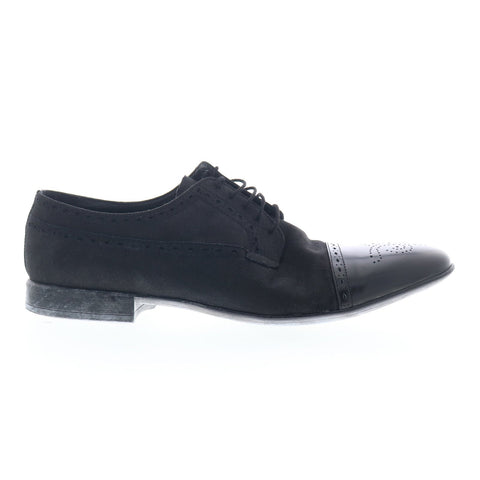 Debut Dia Anero 116 Mens Black Leather Oxfords & Lace Ups Cap Toe Shoes