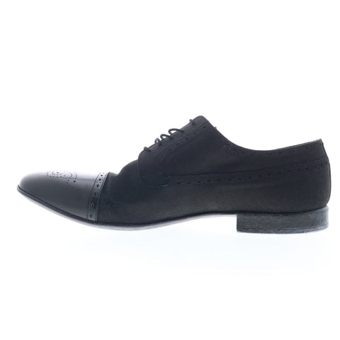 Debut Dia Anero 116 Mens Black Leather Oxfords & Lace Ups Cap Toe Shoes