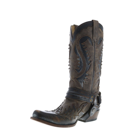 Stetson Outlaw Square Rocker Toe Mens Brown Leather Cowboy Western Boots