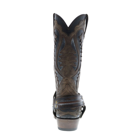 Stetson Outlaw Square Rocker Toe Mens Brown Leather Cowboy Western Boots