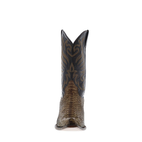 Stetson Dynamite Python Snip Toe Mens Brown Leather Cowboy Western Boots
