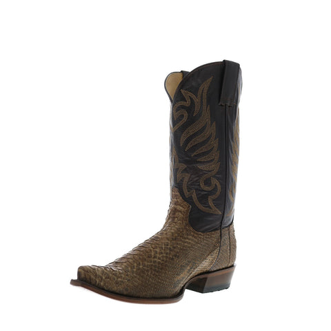 Stetson Dynamite Python Snip Toe Mens Brown Wide Cowboy Western Boots