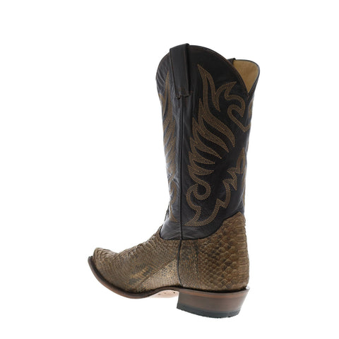 Stetson Dynamite Python Snip Toe Mens Brown Wide Cowboy Western Boots