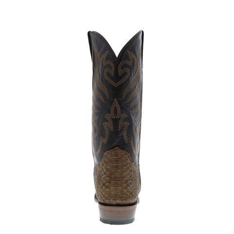 Stetson Dynamite Python Snip Toe Mens Brown Leather Cowboy Western Boots