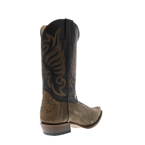 Stetson Dynamite Python Snip Toe Mens Brown Wide Cowboy Western Boots