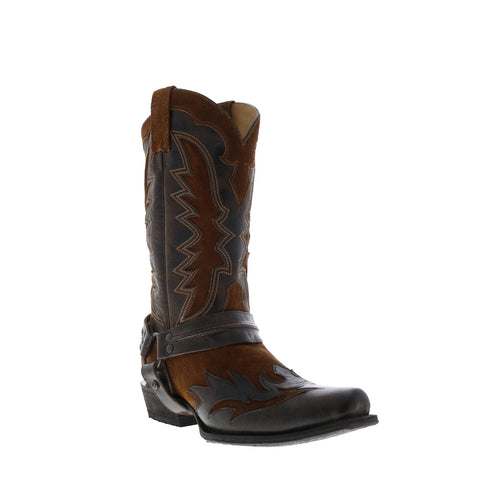 Stetson Outlaw Wings Rough Out Mens Brown Wide Leather Cowboy Western Boots
