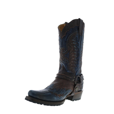 Stetson Outlaw Lug Eagle Mens Brown Wide Leather Cowboy Western Boots