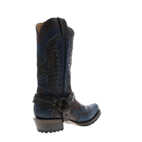 Stetson Outlaw Lug Eagle Mens Brown Wide Leather Cowboy Western Boots
