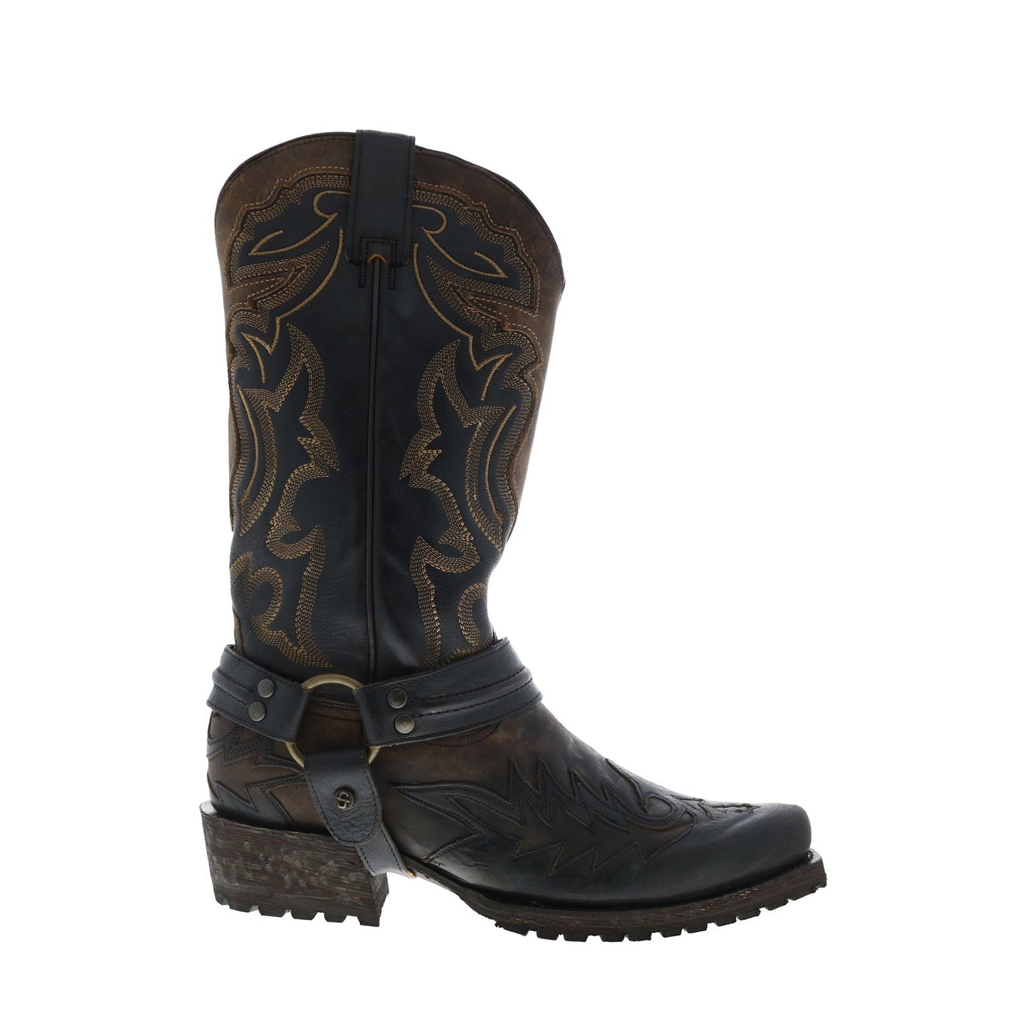 Stetson Midnight Maverick Biker (Black) - Men's Cowboy Boot