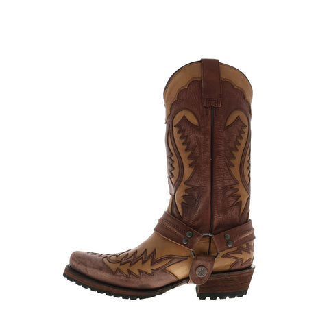 Stetson Outlaw Lug 12-020-6224-3849 TA Mens Brown Wide Cowboy Western Boots