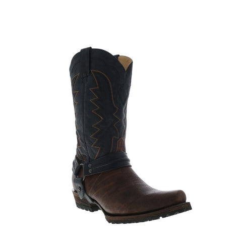 Stetson Outlaw Lug Tough Biker Mens Brown Cowboy Western Boots