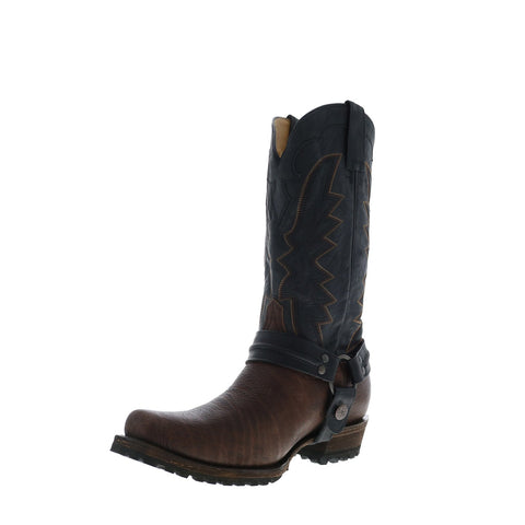 Stetson Outlaw Lug Tough Biker Mens Brown Cowboy Western Boots