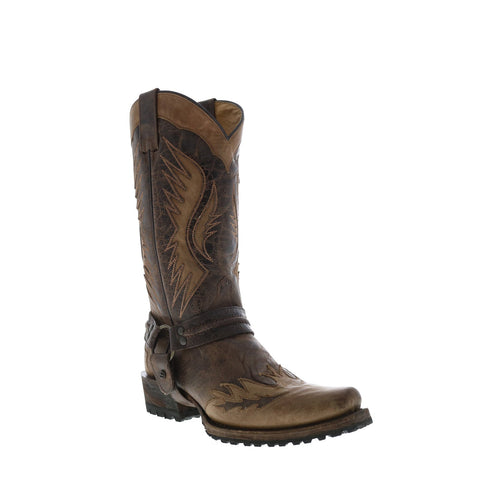 Stetson Outlaw Lug 12-020-6224-4072 BR Mens Brown Wide Cowboy Western Boots
