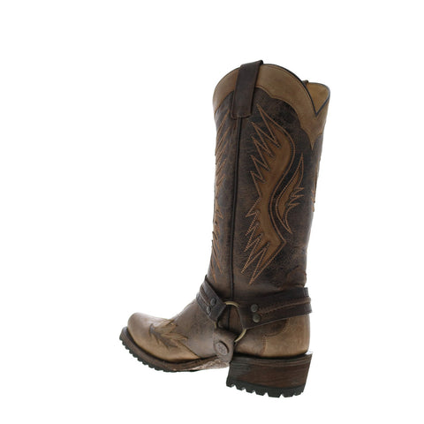 Stetson Outlaw Lug 12-020-6224-4072 BR Mens Brown Cowboy Western Boots