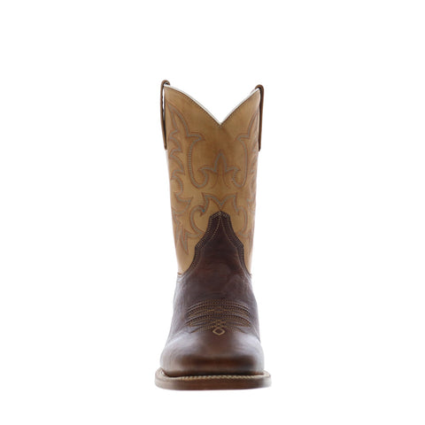 Stetson Obadiah Bullhide Mens Brown Wide Leather Cowboy Western Boots