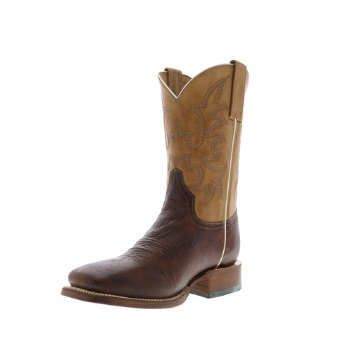 Stetson Obadiah Bullhide Mens Brown Wide Leather Cowboy Western Boots