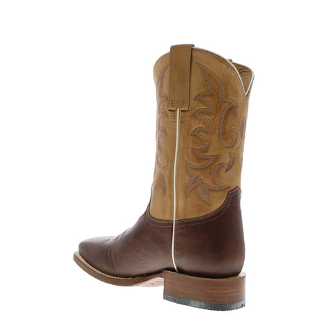 Stetson Obadiah Bullhide Mens Brown Wide Leather Cowboy Western Boots
