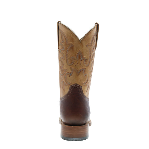 Stetson Obadiah Bullhide Mens Brown Wide Leather Cowboy Western Boots