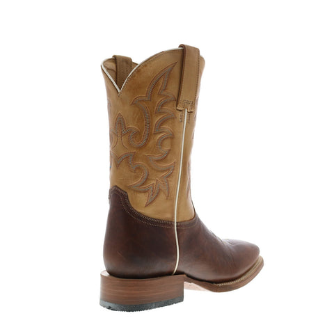 Stetson Obadiah Bullhide Mens Brown Wide Leather Cowboy Western Boots