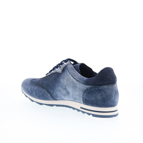 Zelli Italia Agnello Suede 12-956-BLU Mens Blue Lifestyle Sneakers Shoes