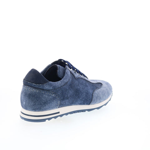 Zelli Italia Agnello Suede 12-956-BLU Mens Blue Lifestyle Sneakers Shoes