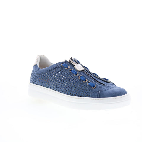 Zelli Italia Asiago Drillo Suede 12-957-BLU Mens Blue Lifestyle Sneakers Shoes