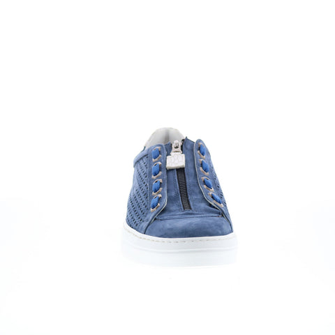 Zelli Italia Asiago Drillo Suede 12-957-BLU Mens Blue Lifestyle Sneakers Shoes