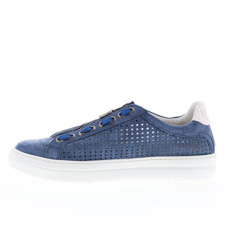 Zelli Italia Asiago Drillo Suede 12-957-BLU Mens Blue Lifestyle Sneakers Shoes