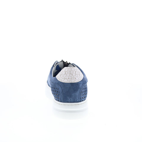 Zelli Italia Asiago Drillo Suede 12-957-BLU Mens Blue Lifestyle Sneakers Shoes