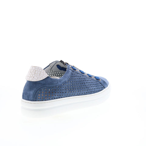 Zelli Italia Asiago Drillo Suede 12-957-BLU Mens Blue Lifestyle Sneakers Shoes