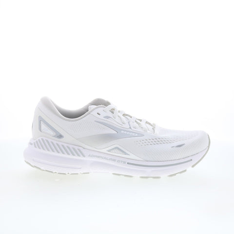 Brooks Adrenaline GTS 23 120381-104 Womens White Wide Athletic Running Shoes
