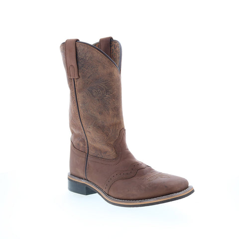 Smoky Mountain Boots Brandy 120518-02 Womens Brown Suede Slip On Western Boots