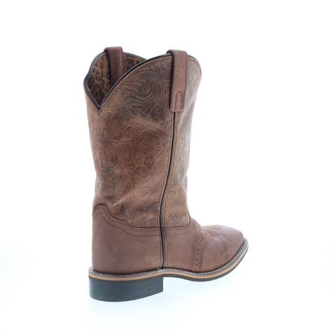 Smoky Mountain Boots Brandy 120518-02 Womens Brown Suede Slip On Western Boots