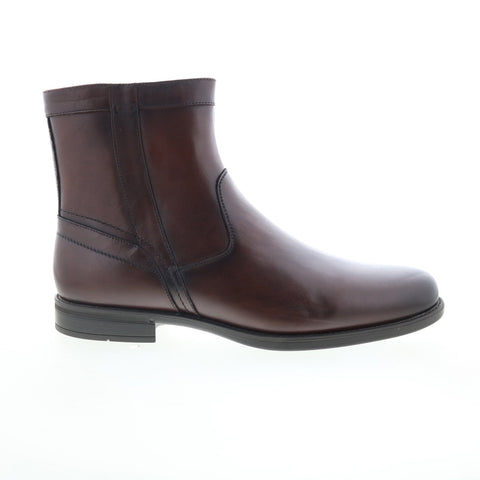 Florsheim Midtown 12140-200 Mens Brown Leather Zipper Casual Dress Boots