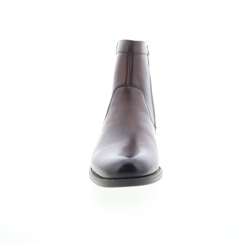 Florsheim Midtown 12140-200 Mens Brown Leather Zipper Casual Dress Boots