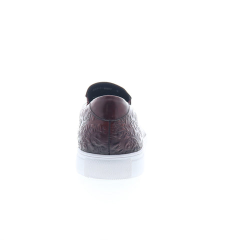 Robert Graham 123-1-A897 Mens Brown Leather Lifestyle Sneakers Shoes