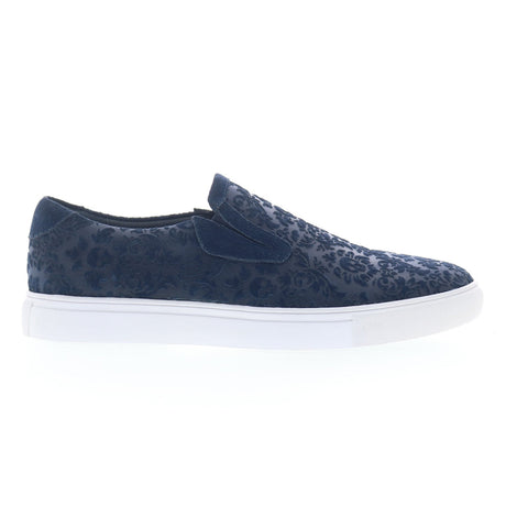 Robert Graham Visanto 123-1-X4 Mens Blue Suede Lifestyle Sneakers Shoes